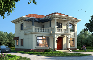 小戶型二層自建房設(shè)計(jì)圖，外觀盡顯溫馨